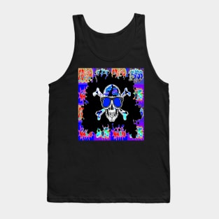 graffiti urban skull Tank Top